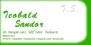 teobald sandor business card